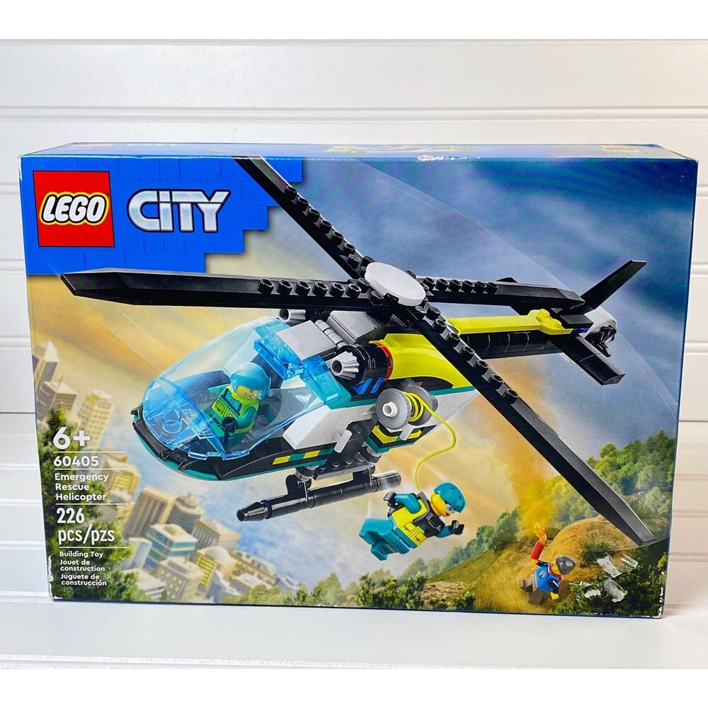 LEGO City 60405 Emergency Rescue Helicopter 226pc 6+ New (Some Box Wear)